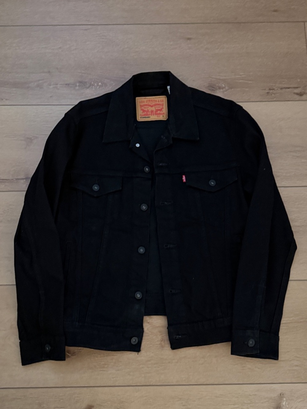 Levi’s Men’s Black Denim Trucker Jacket Black Size Small - Picture 3 of 9
